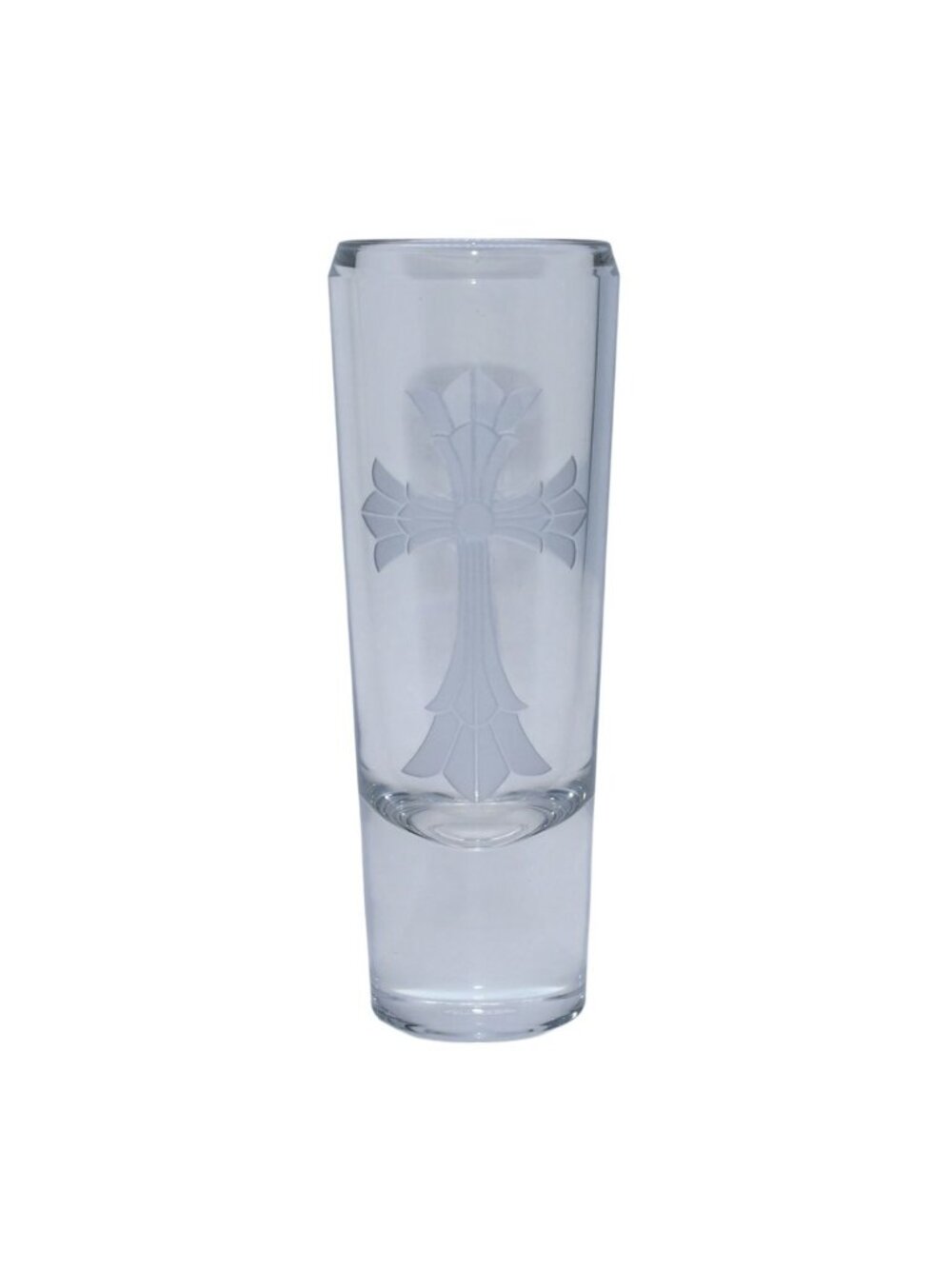 Chrome Hearts Baccarat Cross Motif Glass Vase Clear